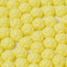 6mm 2-Hole Czech Rosetta Cabochons - Alabaster Pastel Yellow - Pack of 33