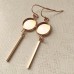 12mm ID Rose Gold 304 Stainless Steel Earring Bezel Settings w-25mm drop - Per Pair