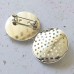 25mm Beadable Sieve Style Round 2-Part Brooch Settings - Silver Plated