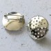 18mm Beadable Sieve Style Round 2-Part Brooch Settings - Silver Plated