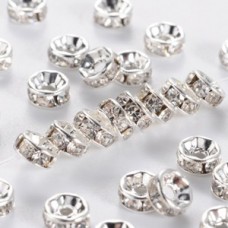 5mm A-Grade Crystal Silver Plated Rhinestone Rondelles