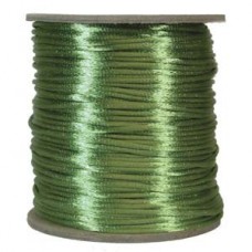 2mm Satin Rattail Cord - Apple Green