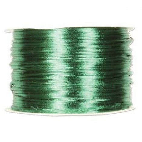 1mm Satin Rattail Cord - Dark Green