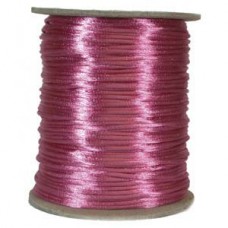 3mm Satin Rattail Cord - Shocking Pink