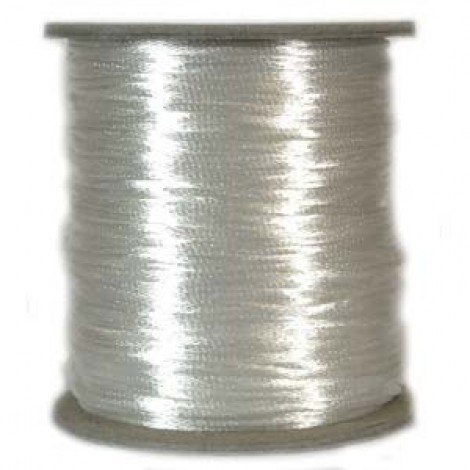 3mm Satin Rattail Cord - White - Per 5 metres