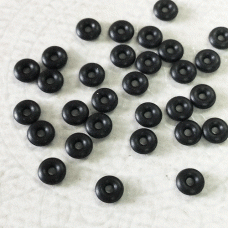 3mm Latex-Free Rubber O-Rings (1.1mm ID) - Black - Pack of 10