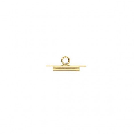 10mm Miyuki Slide Tube Clasps - Gold Plated - Pack of 2