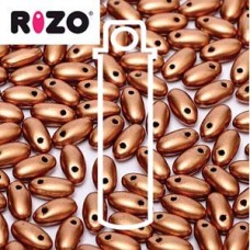 2.5x6mm Czech Rizo Beads - Camel Gold