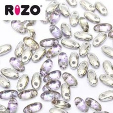 2.5x6mm Czech Rizo Beads - Lt Vitrail - 22gm