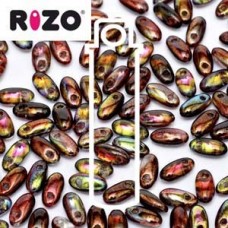 2.5x6mm Czech Rizo Beads - Magic Wine - 22gm