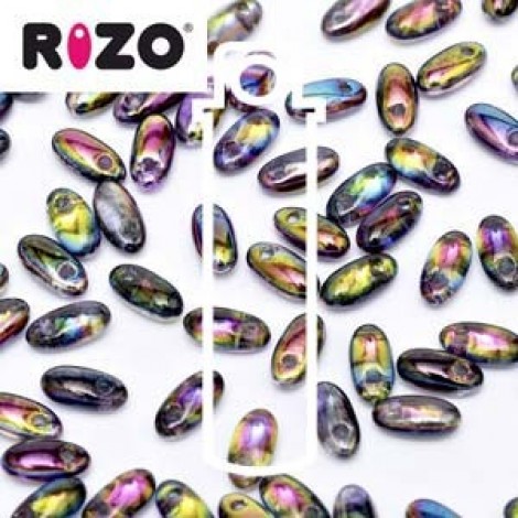 2.5x6mm Czech Rizo Beads - Magic Purple - 22gm 2.5x6mm Czech Rizo Beads - Magic Purple - 22gm