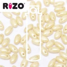 2.5x6mm Czech Rizo Beads - Champagne Luster - 22gm