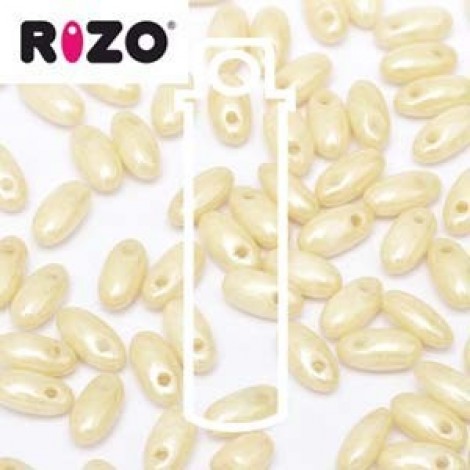 2.5x6mm Czech Rizo Beads - Champagne Luster - 22gm
