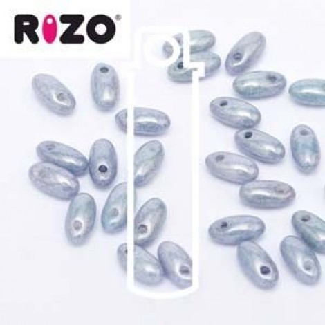 2.5x6mm Czech Rizo Beads - Baby Blue - 22gm 2.5x6mm Czech Rizo Beads - Baby Blue - 22gm