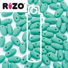 2.5x6mm Czech Rizo Beads - Matte Jade - 22gm