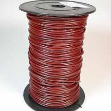 1.5mm Greek Round Leather Cord - Dark Red - 50 metre spool