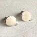 316L Stainless Steel Flat Pad Earposts with 10mm Flat Pad + Loop + Clutches - Pack of 2 Pair