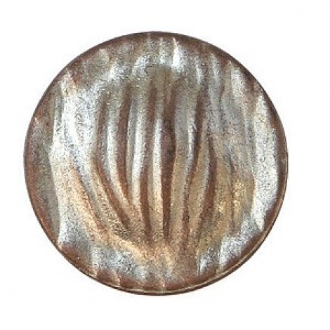 22mm Silver-Copper Riverside Grasses Shank Button - Each 22mm Silver-Copper Riverside Grasses Shank Button - Each