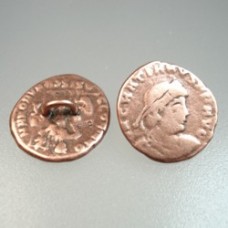 17mm Roman Coin Buttons - Antique Copper