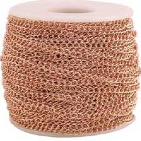3mm Rose Gold Plated 316 High Quality Stainless Steel Extension Cable Chain