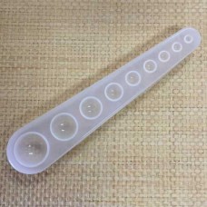 175x35mm Silicone Half Round Ball Mould - 9 sizes - 5-23mm