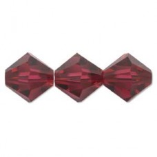5mm Swarovski Crystal Bicones - Ruby
