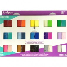 Sculpey III 30 Colour Sampler Pack - 30 x 1oz Bars