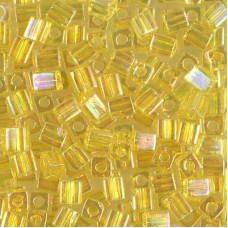 4mm Miyuki Cubes - Transparent Yellow AB - 12gm