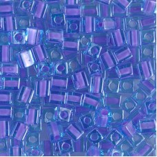 Miyuki 4mm Cubes - Colour Lined Blue-Violet - 10gm vial