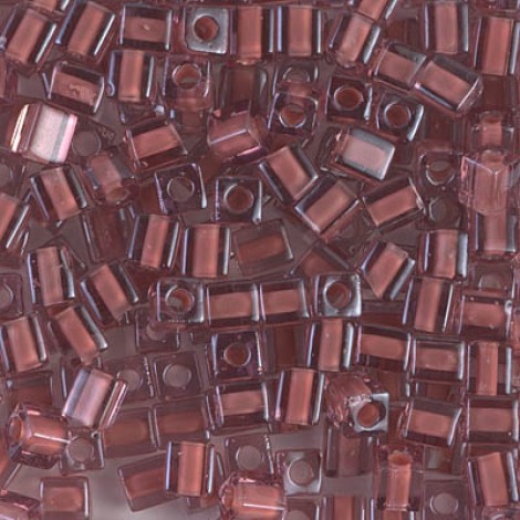 Miyuki 4mm Cubes - Antique Rose Lined Amethyst - 10gm vial