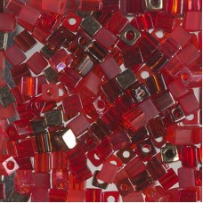 4mm Miyuki Cube Seed Beads - Magma Mix - 10gm