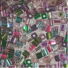 4mm Miyuki Cubes - Heather Mix - 10gm