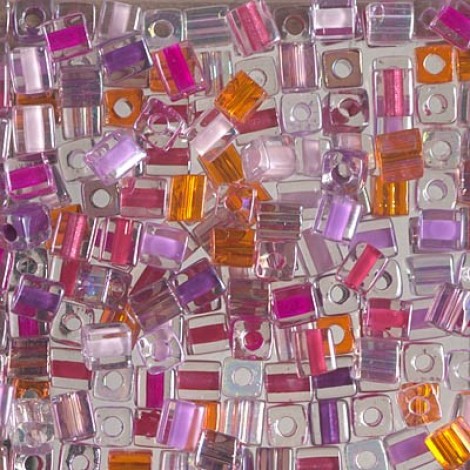 Miyuki 4mm Cubes - Watermelon Sunrise - 10gm