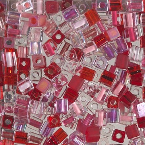 Miyuki 4mm Cubes - Valentine Mix - 10gm