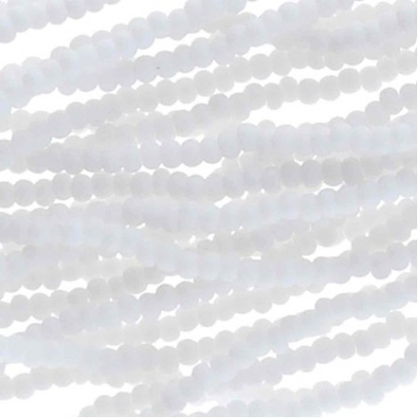 11/0 Czech Seed Bead Hanks - Matte Chalk White - 18gm