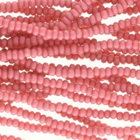 11/0 Czech Seed Bead Hanks - Opaque Pink Coral Sol gel - 18gm 11/0 Czech Seed Bead Hanks - Opaque Pink Coral Sol gel - 18gm