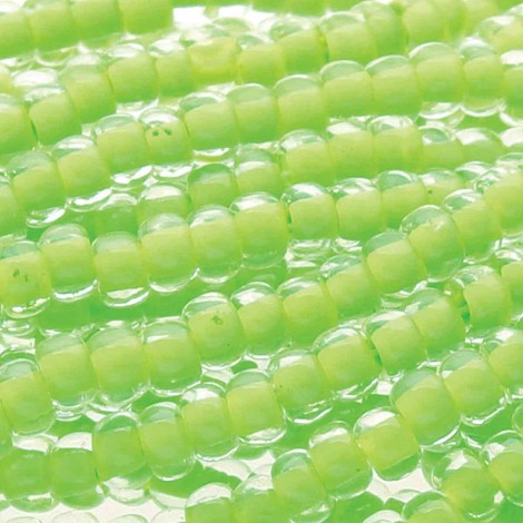 11/0 Czech Seed Bead Hanks - Terra Intensive Lime Green - 18gm