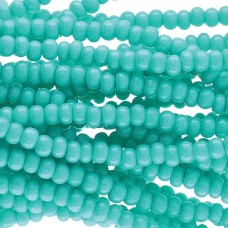 11/0 Czech Seed Bead Hanks - Opaque Green Dyed Terra - 18gm