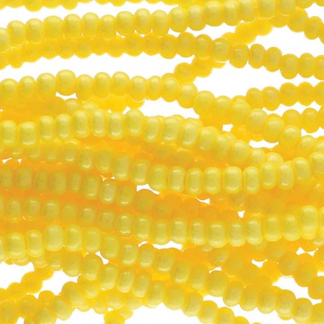 11/0 Czech Seed Bead Hanks - Opaque Yellow Dyed Terra - 18gm 11/0 Czech Seed Bead Hanks - Opaque Yellow Dyed Terra - 18gm