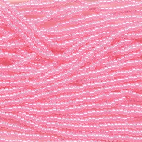 11/0 Czech Seed Bead Hanks - Pink Ceylon - 18gm 11/0 Czech Seed Bead Hanks - Pink Ceylon - 18gm