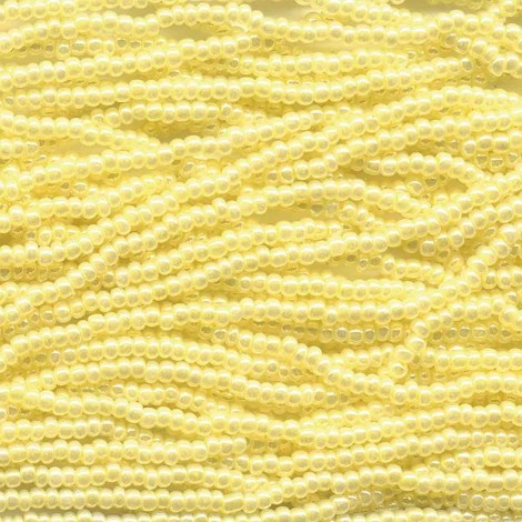 11/0 Czech Seed Bead Hanks - Yellow Ceylon - 18gm