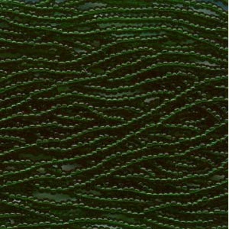 11/0 Czech Seed Bead Hanks - Transarent Green - 17gm