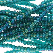 11/0 Czech Seed Bead Hanks - Emerald AB - 18gm
