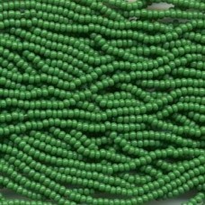 11/0 Czech Seed Bead Hanks - Opaque Green - 18gm