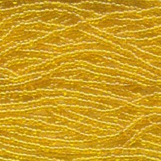 11/0 Czech Seed Bead Hanks - Transparent Yellow AB - 18gm