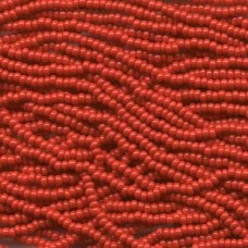 8/0 Czech Seed Bead Hanks - Opaque Red - 39gm