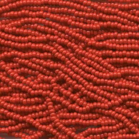 8/0 Czech Seed Bead Hanks - Opaque Red - 39gm 8/0 Czech Seed Bead Hanks - Opaque Red - 39gm
