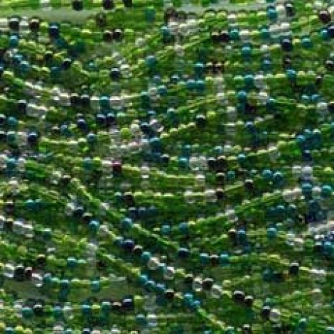 11/0 Czech Strung Seed Bead Hanks - Evergreen Mix - 17.3gm