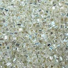 1.8mm Miyuki Cubes - Silver Lined Crystal - 10gm