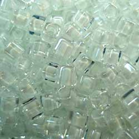 1.8mm Miyuki Cubes - White Lined Crystal
